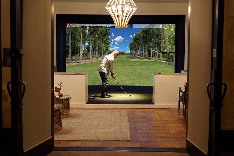 Residential installation of golf simulator