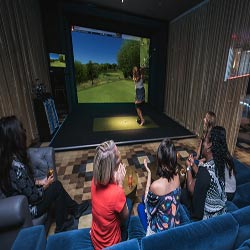 Commercial installation of golf simulator